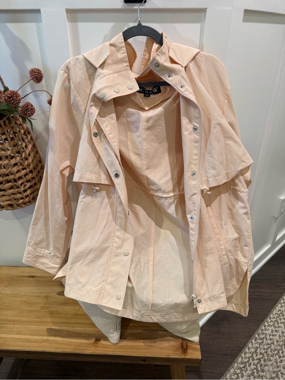 J. Crew Soft Peach Lightweight Trench Coat
